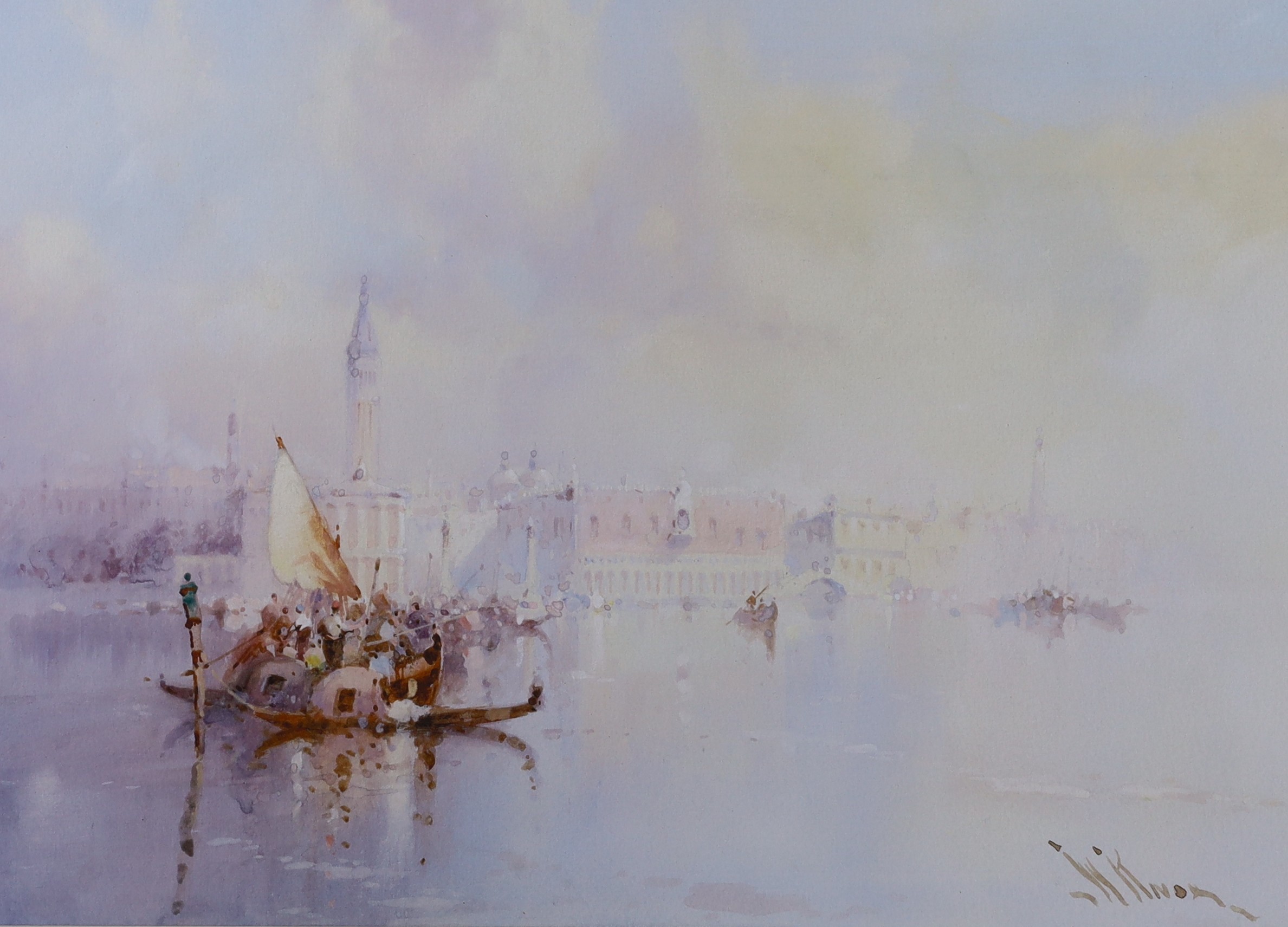 William Knox (1862-1925), pair of gouache, Views of Venice, signed, 26 x 37cm